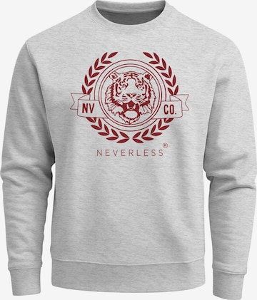 Neverless Sweatshirt 'Old School' in Grau: Vorderseite