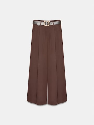 Dilvin Wide Leg Hose in Braun: Vorderseite