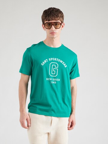 GANT - Camiseta en verde: frente