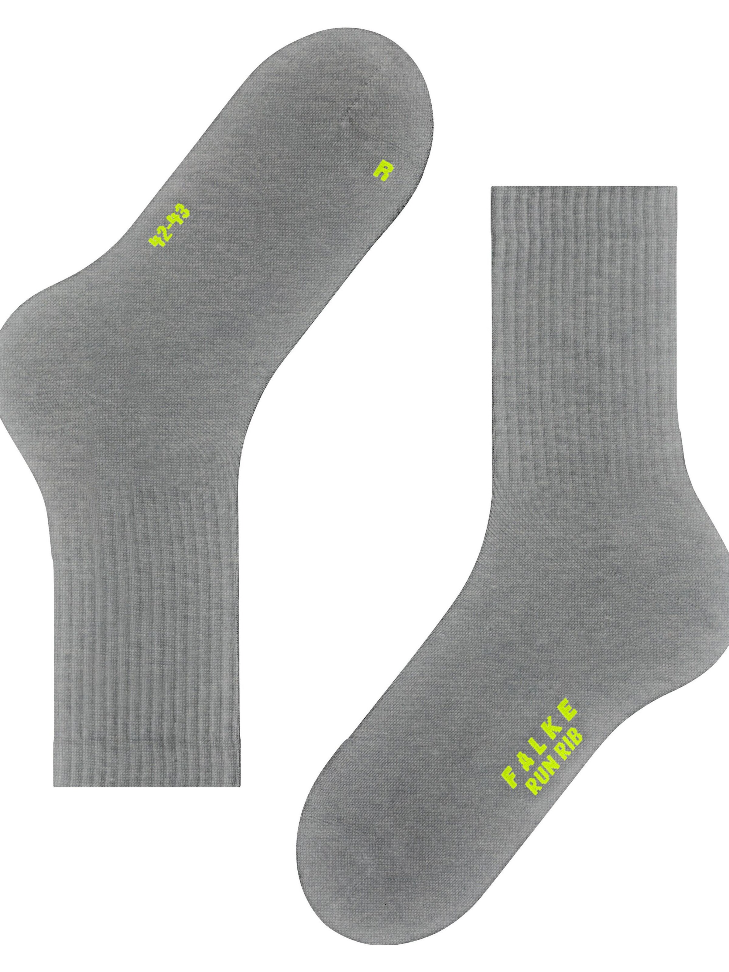 FALKE Socks 'Run Rib Crew' in Grey