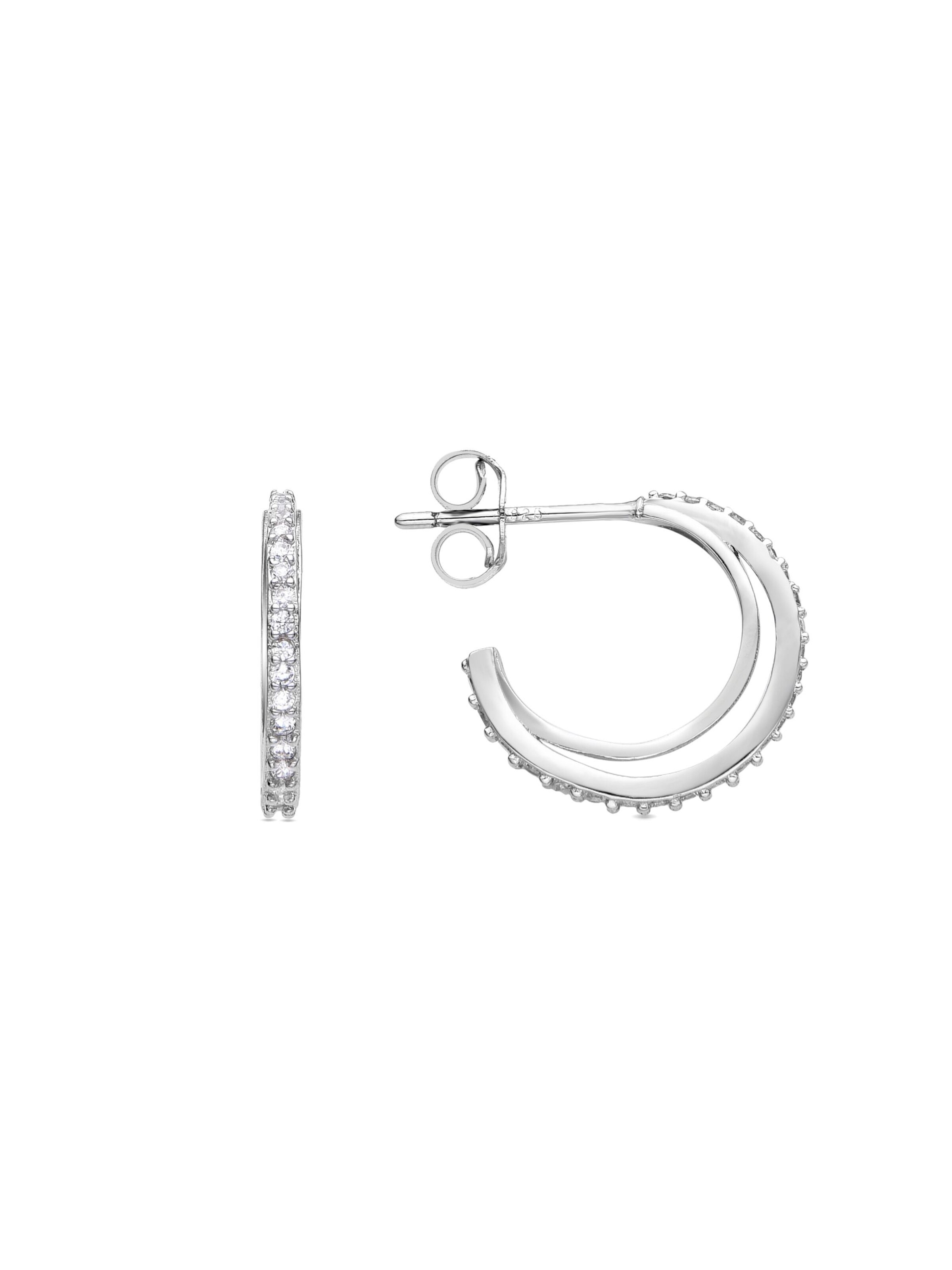 Luxenter Earrings 'Ibsy' in Silver: front