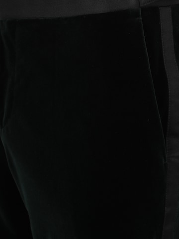 BOSS Slimfit Παντελόνι με τσάκιση 'Genius Tux' σε πράσινο