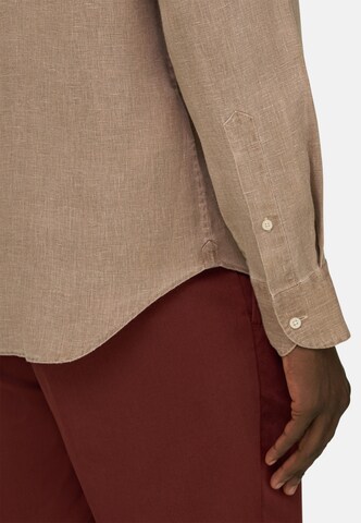 Boggi Milano Regular Fit Hemd in Braun