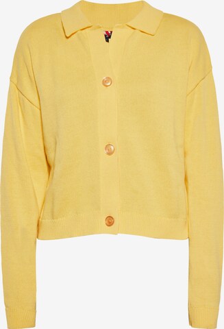 myMo ROCKS Knit cardigan in Yellow: front