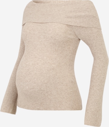 Pull-over 'OLMJAYDEN' Only Maternity en marron : devant