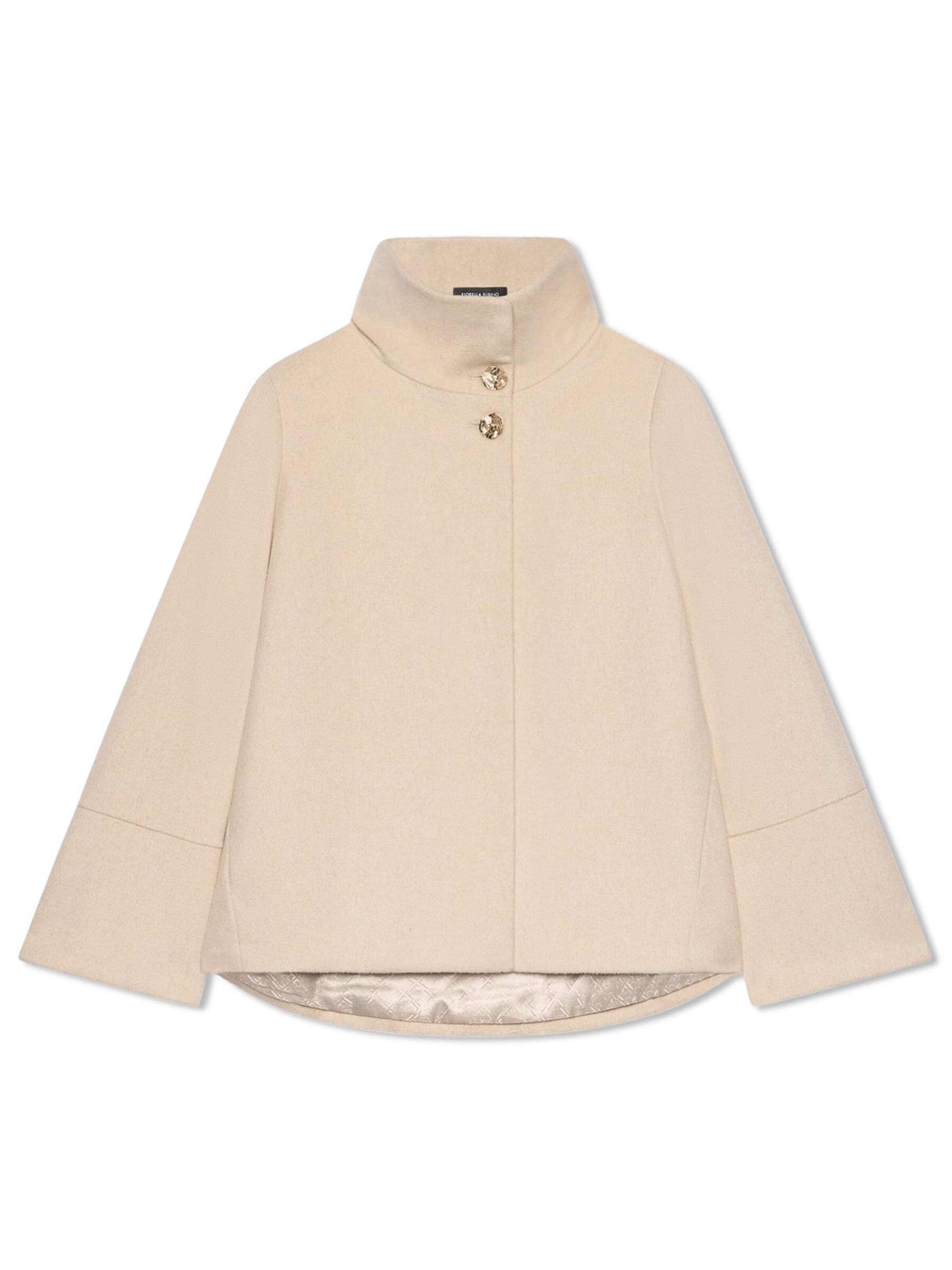 Cappotto di mezza stagione di Fiorella Rubino in bianco: frontale