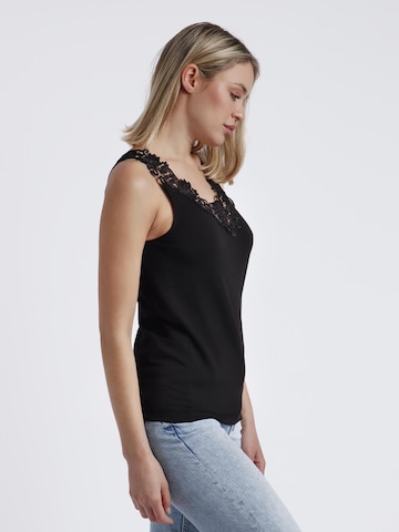 admas - Top 'ADMAS Camiseta Sin Mangas Escote Guipur para Mujer' en negro