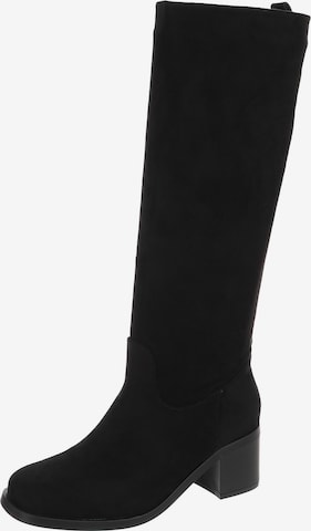 Ital-Design Stiefel in Schwarz: Vorderseite