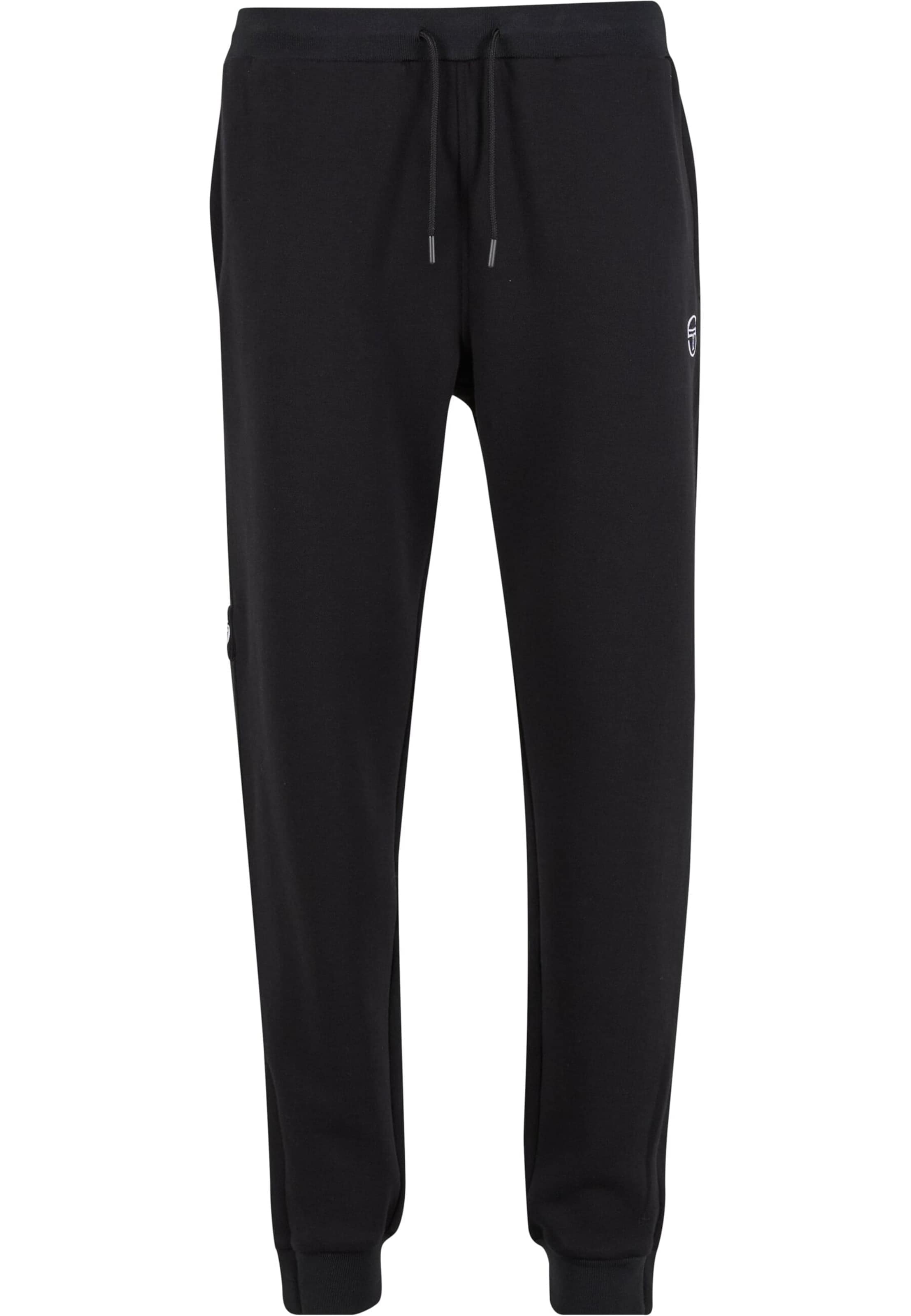 Sergio Tacchini Tapered Hose 'Cesena' in Schwarz: Vorderseite