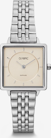Montre à affichage analogique Olympic en argent : devant