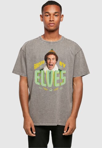 T-Shirt 'Elf - Raised By Elves' ABSOLUTE CULT en gris : devant