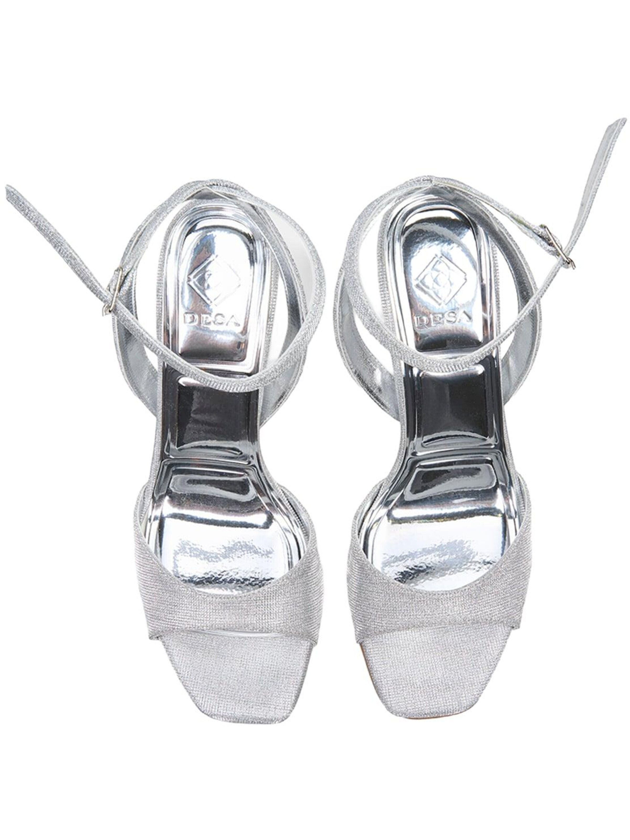 Desa Strap sandal 'Stiletto-Sandalen' in Silver