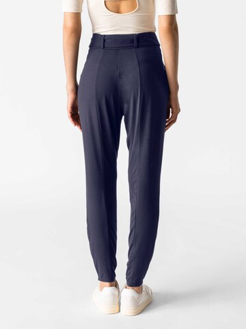 Les Lunes Tapered Bandplooibroek 'Jade' in Blauw