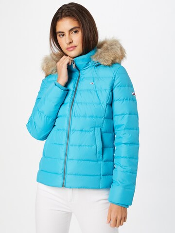 Tommy Jeans Winter Jacket 'Essential' in Blue: front