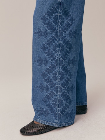 Next Wide Leg Jeans in Blau