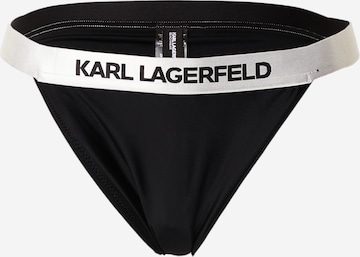 Karl Lagerfeld Bikini Bottoms in Black: front