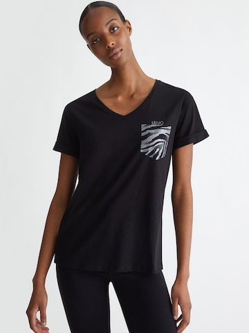Tricou de la Liu Jo pe negru: față