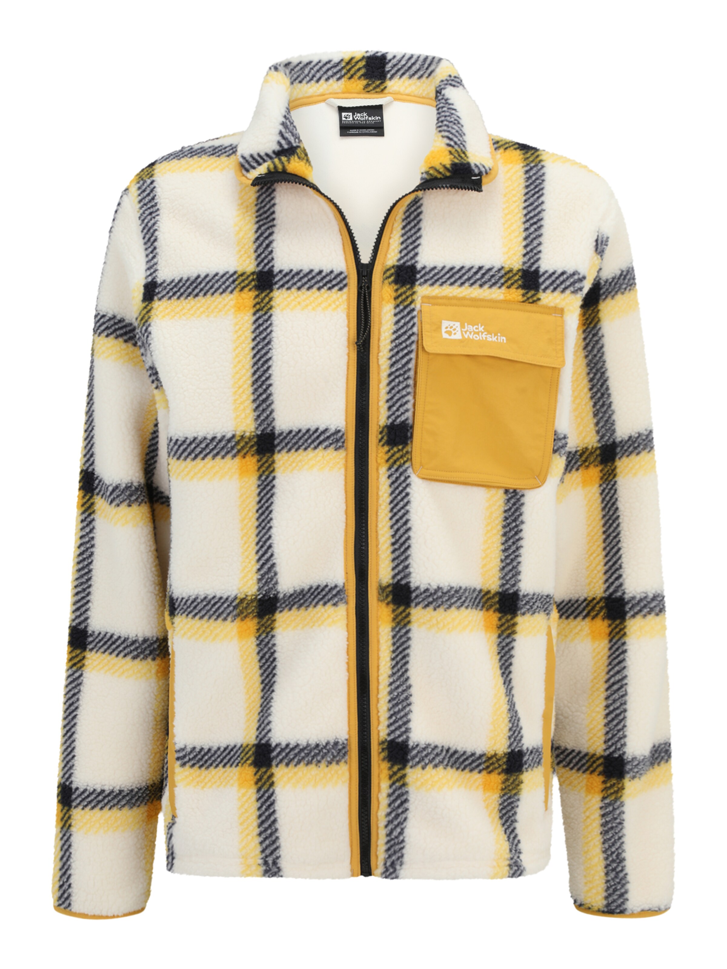 Jachetă  fleece funcțională de la JACK WOLFSKIN pe galben: față