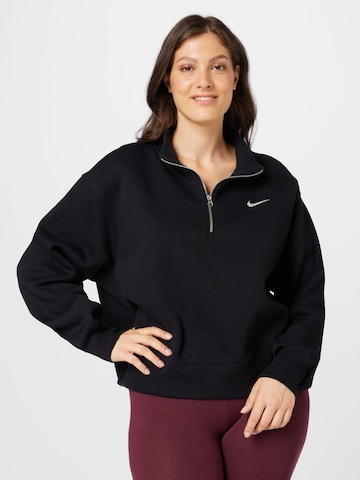 Bluză de molton de la Nike Sportswear pe negru: față