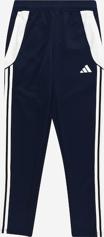 ADIDAS PERFORMANCE Regular Workout Pants 'Tiro 24 Training Bottoms Kids' in Blue: front