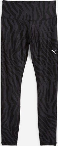 PUMA Skinny Workout Pants in Grey: front