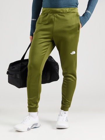 THE NORTH FACE Ozke Outdoor hlače 'REAXION' | zelena barva: sprednja stran