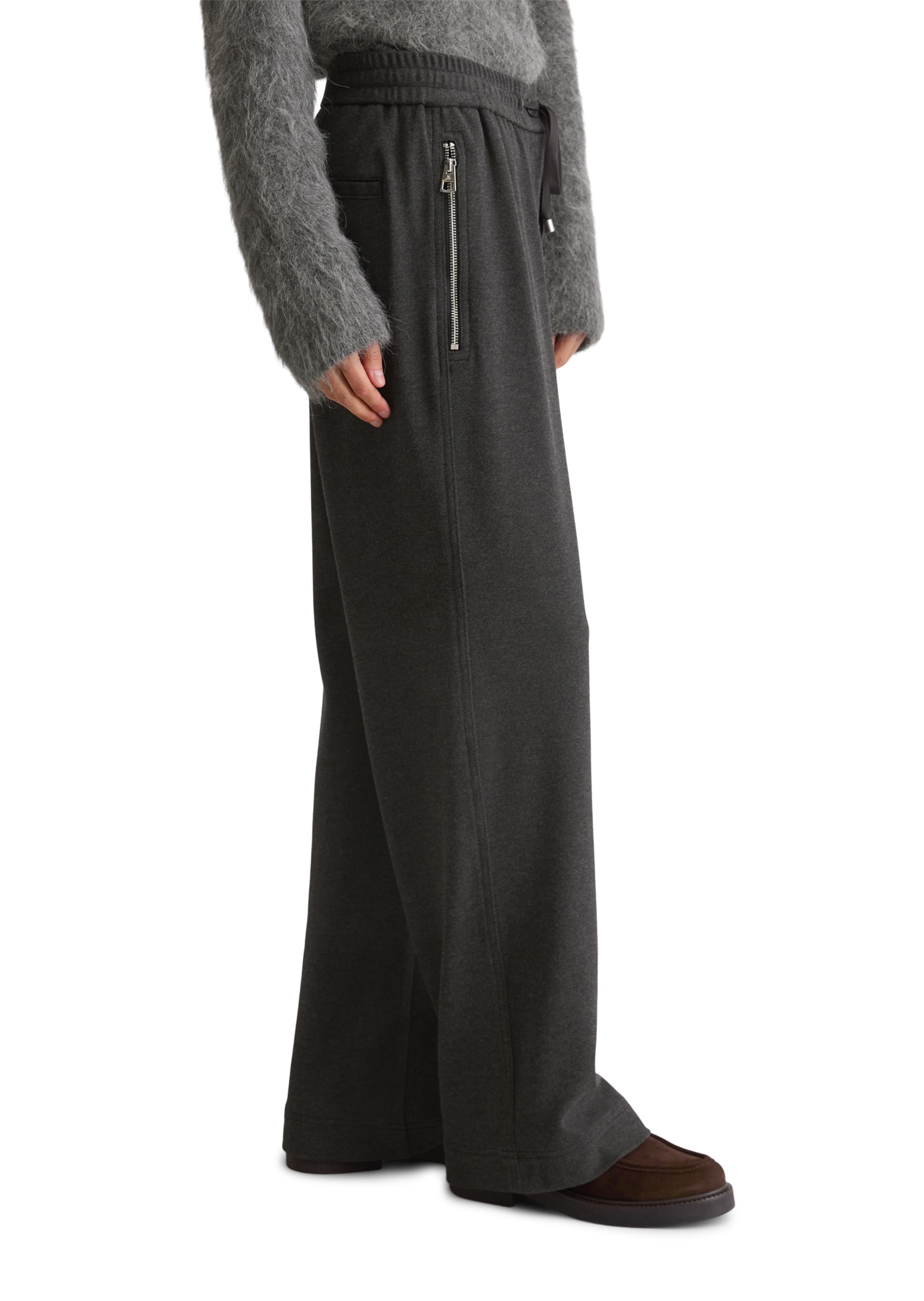 Marc O'Polo Voľný strih Nohavice - Sivá