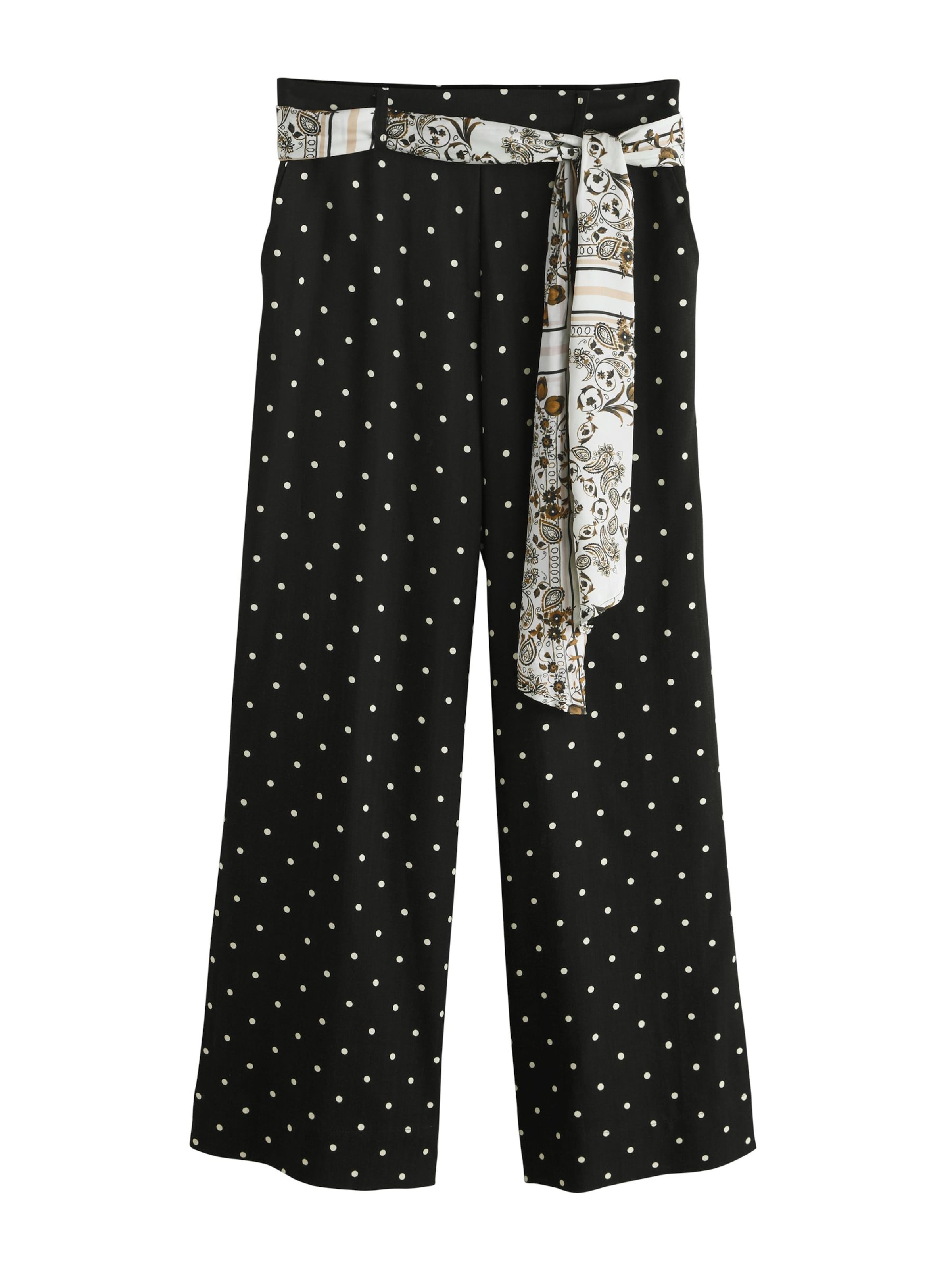 Next Pantalon en mélange de couleurs / noir / blanc, Vue avec produit