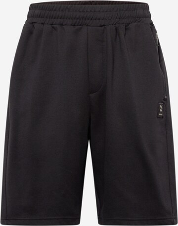 Hummel Regular Workout Pants in Black: front