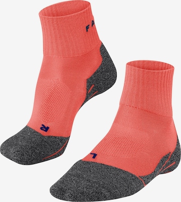 FALKE Athletic Socks 'TK2 Explore Cool Short' in Orange: front