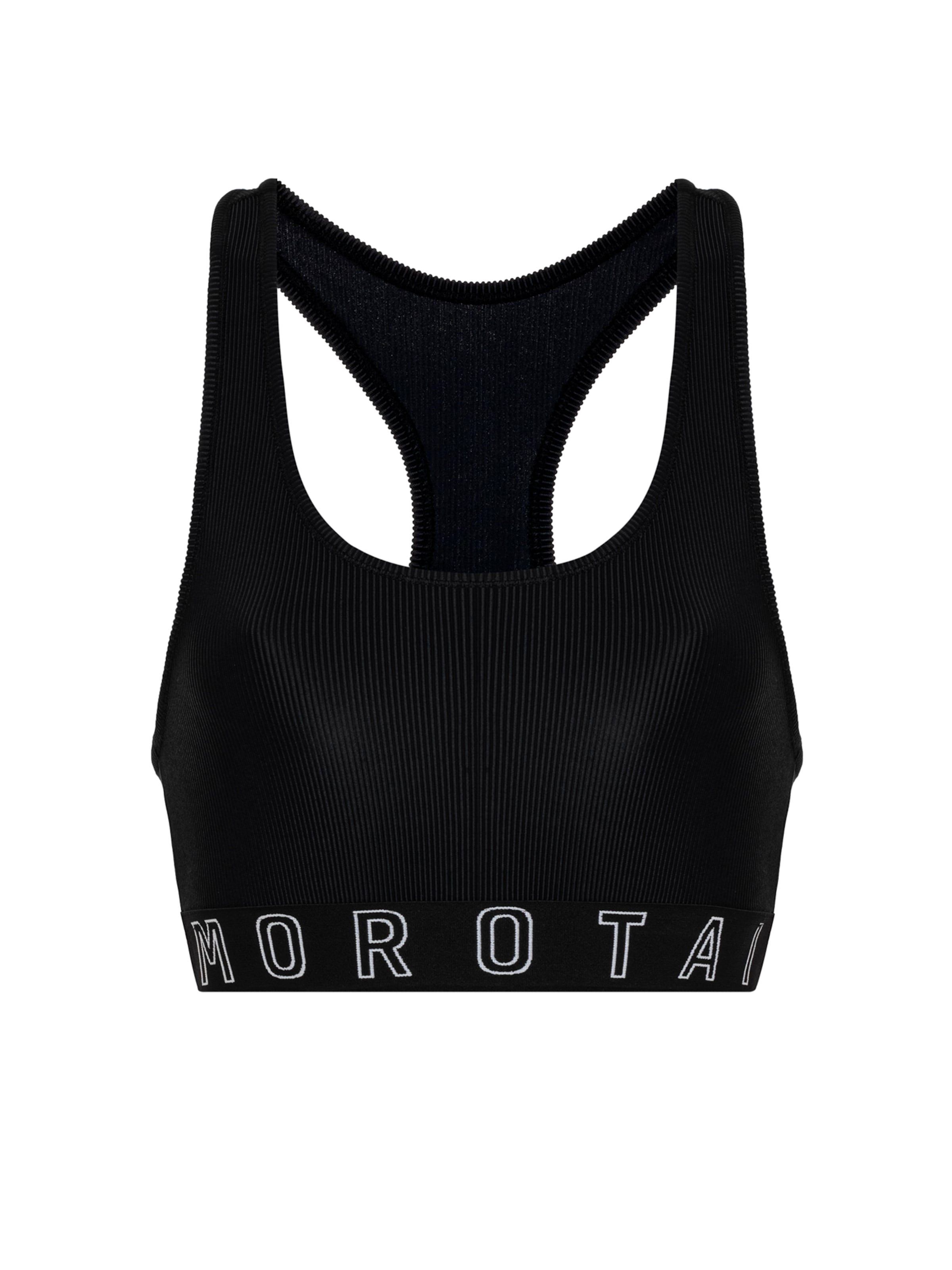 MOROTAI Medium Support Sport-BH 'ENERGY' in Schwarz: Vorderseite