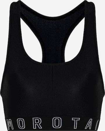 MOROTAI Medium Support Urheilurintaliivit 'ENERGY' värissä musta: etupuoli