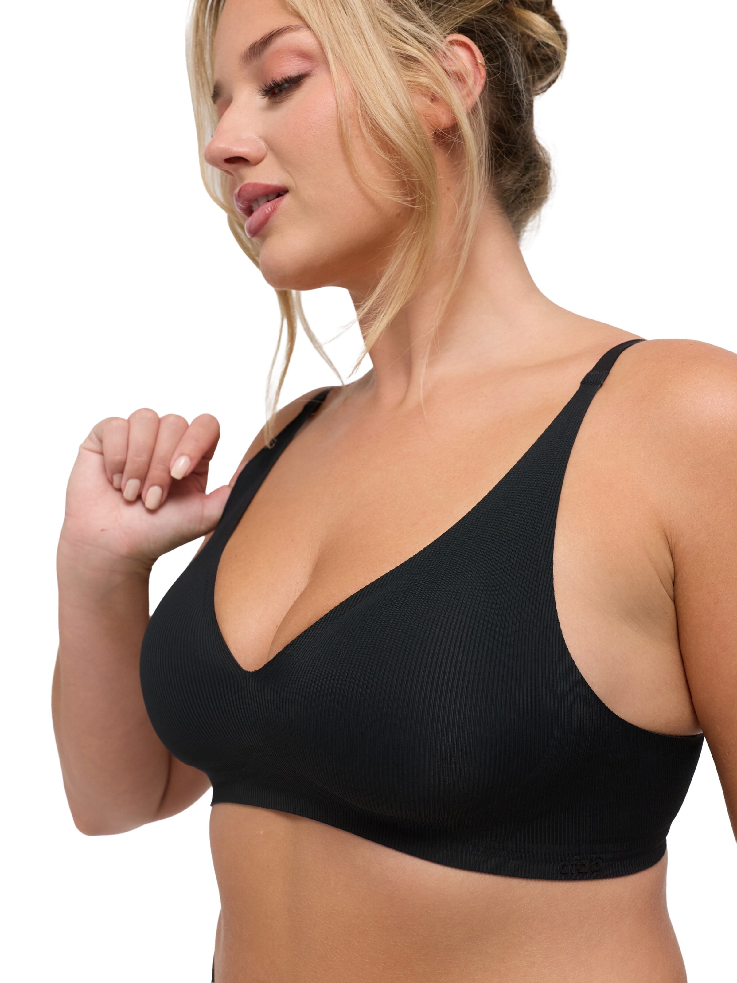 Push-up Reggiseno 'Rib Comfort Push-Up BH' di cfab in nero
