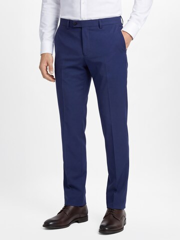 Regular Pantalon à plis Finshley & Harding en bleu : devant