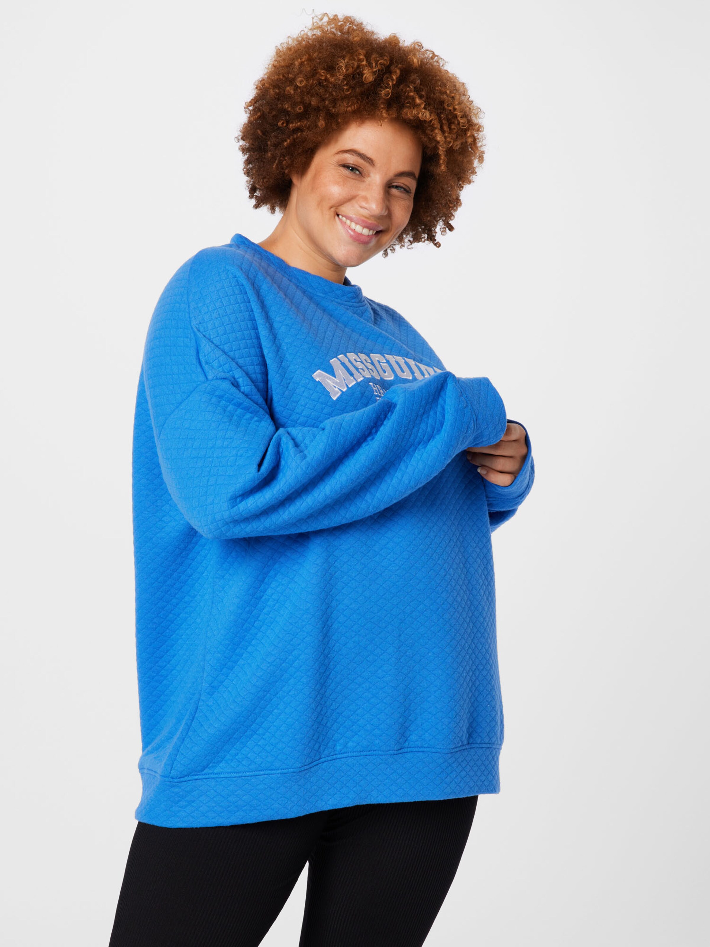 Frauen Sweat Missguided Plus Sweatshirt in Blau - FJ23233 Frauen Sweat Missguided Plus Sweatshirt in Blau - FJ23233
