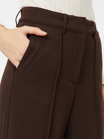 VERO MODA Wide Leg Bukser med fals 'Becky' i brun