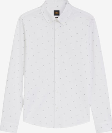 BOSS Button Up Shirt in White: front