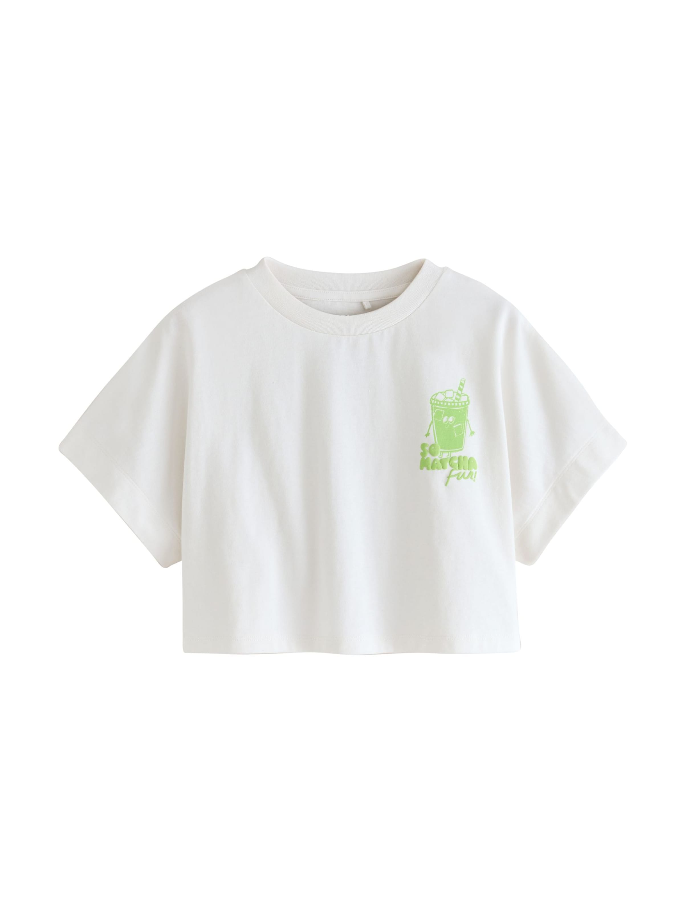 T-Shirt Next en blanc : devant