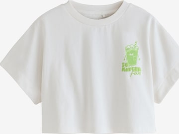 T-Shirt Next en blanc : devant