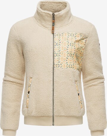 Ragwear Fleece jas 'Imolla' in Beige: voorkant