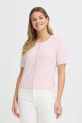 Fransa Strickjacke in Pink: Vorderseite