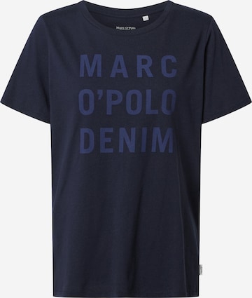 mėlyna Marc O'Polo DENIM Marškinėliai 'Logo Tee': priekis