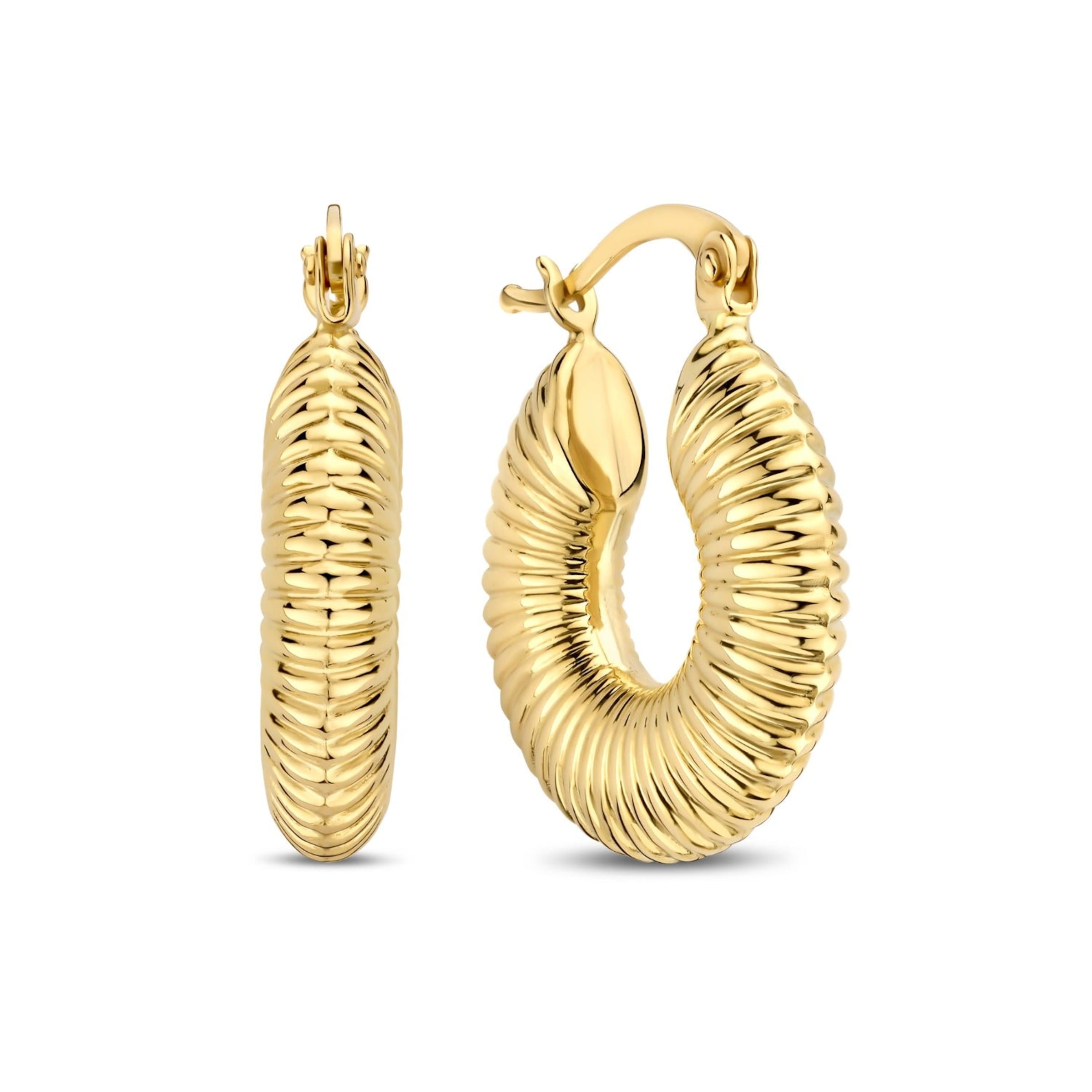 Boucles d'oreilles Isabel Bernard en or : devant
