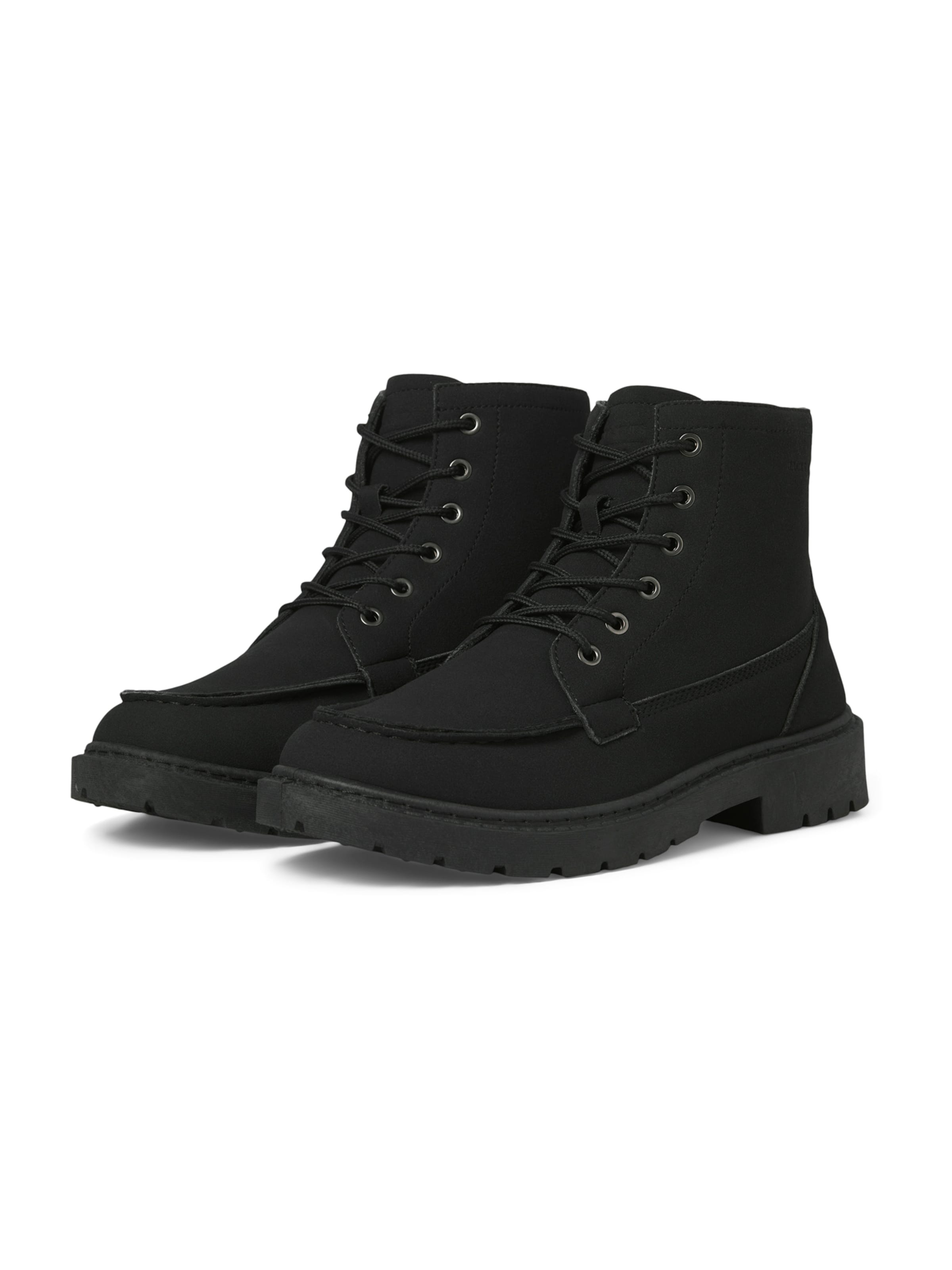JACK & JONES - Botas con cordones en negro