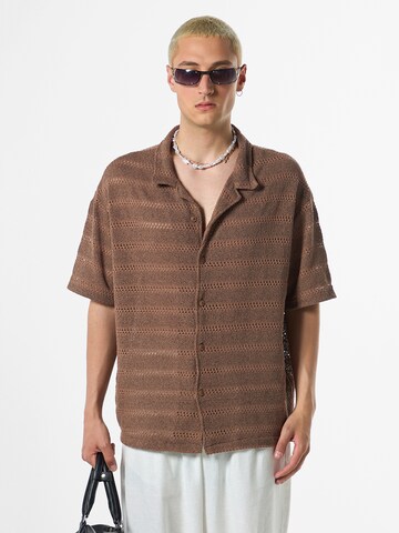 Chemise 'Catmint' VAMOS CLO en beige : devant