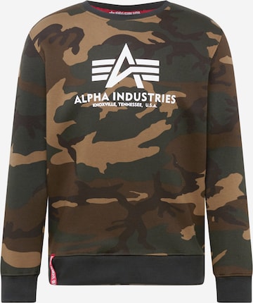 ALPHA INDUSTRIES Sweatshirt in Braun: predná strana