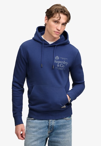 Bluză de molton '1954' de la Superdry & Co pe albastru: față