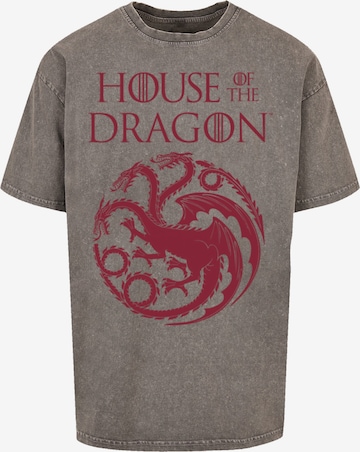 F4NT4STIC Shirt 'House Of The Dragon Targaryen Crest Logo' in Grey: front