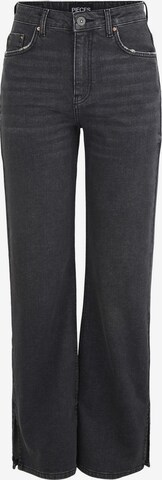 Pieces Petite Wide leg Jeans 'Leah' in Black: front