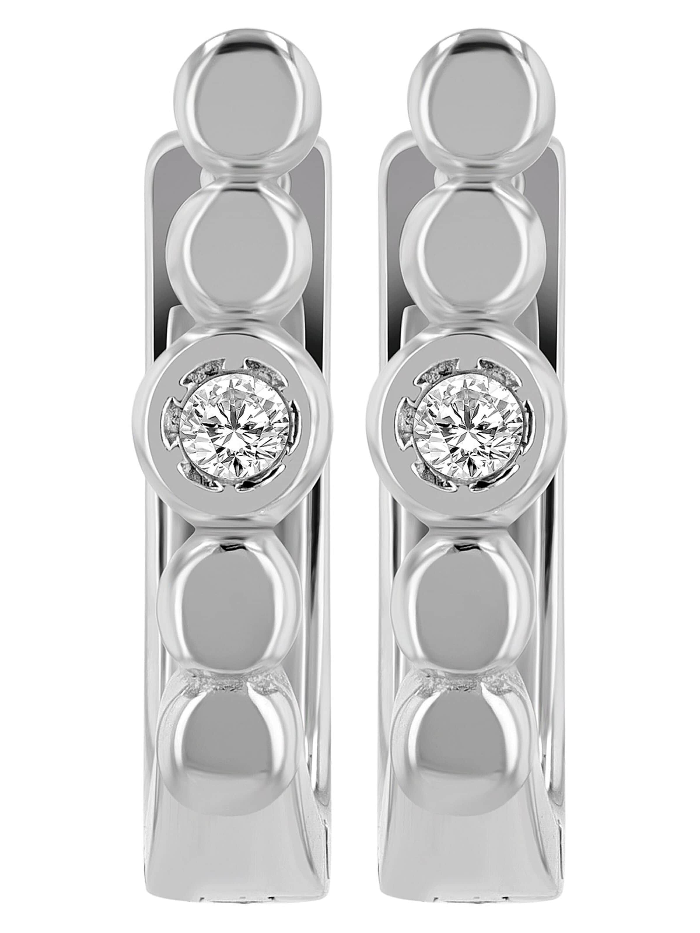 Akzent Earrings '"Asude" aus 925 Sterlingsilber, rhodiniert, langlebig' in Silver: front